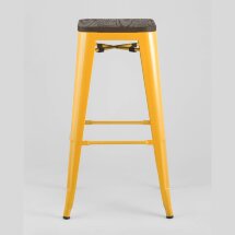 Стул барный Stool Group Tolix WOOD желтый, металл с порошковым покрытием, дерево, металл