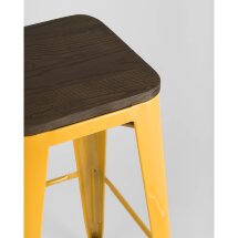 Стул барный Stool Group Tolix WOOD желтый, металл с порошковым покрытием, дерево, металл