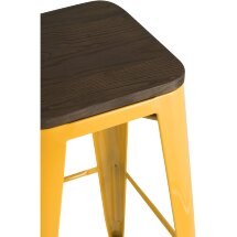 Стул барный Stool Group Tolix WOOD желтый, металл с порошковым покрытием, дерево, металл