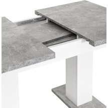 Стол Stool Group Clyde раскладной 110-168*75 см бетон/белый лофт