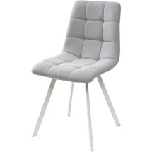 Стул CHILLI SQUARE UF860-02B серо-голубой, ткань/ белый каркас М-City