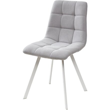 Стул CHILLI SQUARE UF860-02B серо-голубой, ткань/ белый каркас М-City 