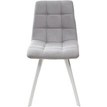 Стул CHILLI SQUARE UF860-02B серо-голубой, ткань/ белый каркас М-City