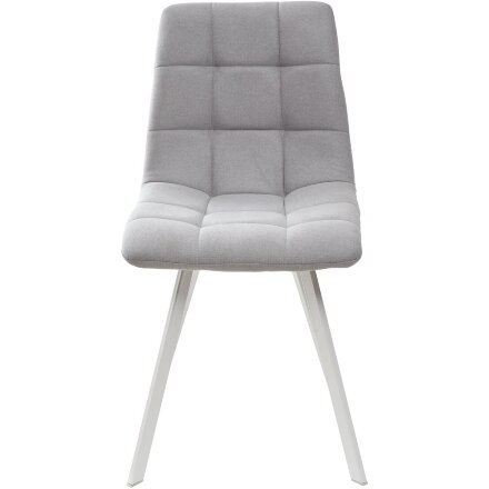 Стул CHILLI SQUARE UF860-02B серо-голубой, ткань/ белый каркас М-City 