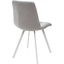 Стул CHILLI SQUARE UF860-02B серо-голубой, ткань/ белый каркас М-City