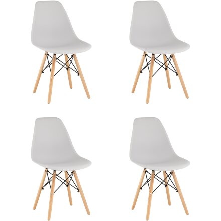 Стул Eames Style DSW светло-серый x4 