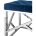 Банкетка Stool Group АРТ ДЕКО сталь серебро, нержавеющая сталь, обивка сиденья синий велюр