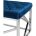 Банкетка Stool Group АРТ ДЕКО сталь серебро, нержавеющая сталь, обивка сиденья синий велюр
