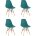 Стул Eames Style DSW темно-бирюзовый x4 