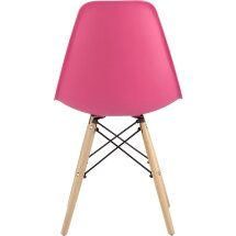 Комплект из четырех стульев Stool Group Style DSW маджента, литой полипропилен, стальной каркас, натуральный массив бука