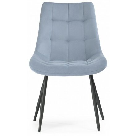 Стул на металлокаркасе Sidra light blue / black 