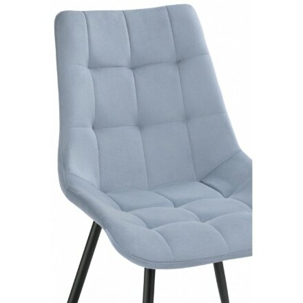 Стул на металлокаркасе Sidra light blue / black 
