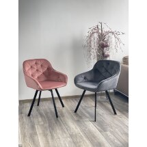Стул GALE BLUVEL-52 PINK поворот.360 град., велюр М-City