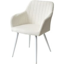 Стул BRANDY WZ2042-01 молочный фактурный велюр / белый каркас М-City