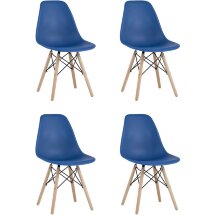 Стул Eames Style DSW синий x4