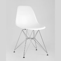 Стул Stool Group DSR белый, полипропилен, основание хромированный металл, ножки с резиновыми прокладками