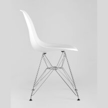 Стул Stool Group DSR белый, полипропилен, основание хромированный металл, ножки с резиновыми прокладками