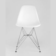 Стул Stool Group DSR белый, полипропилен, основание хромированный металл, ножки с резиновыми прокладками