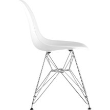 Стул Stool Group DSR белый, полипропилен, основание хромированный металл, ножки с резиновыми прокладками