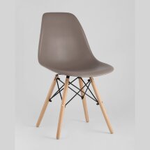 Стул Stool Group DSW темно-серый, литой полипропилен, стальной каркас, массив бука