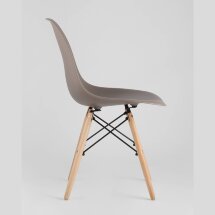 Стул Stool Group DSW темно-серый, литой полипропилен, стальной каркас, массив бука