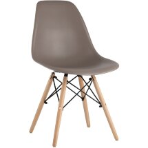 Стул Stool Group DSW темно-серый, литой полипропилен, стальной каркас, массив бука