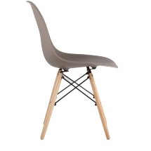Стул Stool Group DSW темно-серый, литой полипропилен, стальной каркас, массив бука