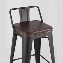 Стул полубарный Stool Group Tolix SOFT черный экокожа