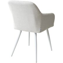 Стул BRANDY WZ2042-18 белая галька, фактурный велюр/ белый каркас М-City