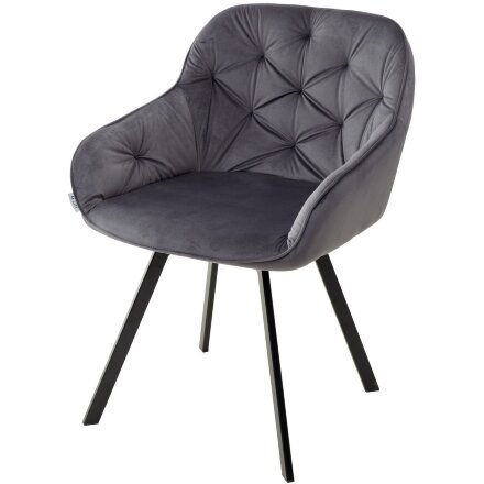 Стул GALE BLUVEL-14 GREY поворот.360 град., велюр М-City 