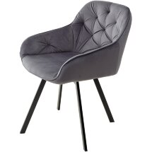 Стул GALE BLUVEL-14 GREY поворот.360 град., велюр М-City