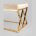 Банкетка Stool Group ИНСИГНИЯ бежевая велюр нержавеющая сталь
