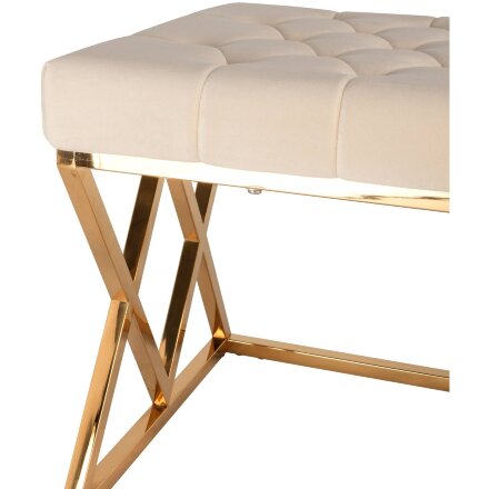 Банкетка Stool Group ИНСИГНИЯ бежевая велюр нержавеющая сталь