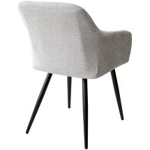 Стул BRANDY WZ2042-19 галечный серый фактурный велюр/ черный каркас М-City