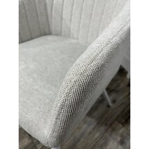 Стул BRANDY WZ2042-19 галечный серый фактурный велюр/ черный каркас М-City
