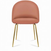 Стул Stool Group Mystere Gold, розовый обивка велюр ножки металлические золотые