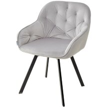 Стул GALE BLUVEL-03 LIGHT GREY поворот.360 град., велюр М-City