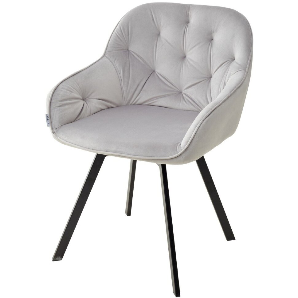 Стул GALE BLUVEL-03 LIGHT GREY поворот.360 град., велюр М-City Стул GALE BLUVEL-03 LIGHT GREY поворот.360 град., велюр М-City