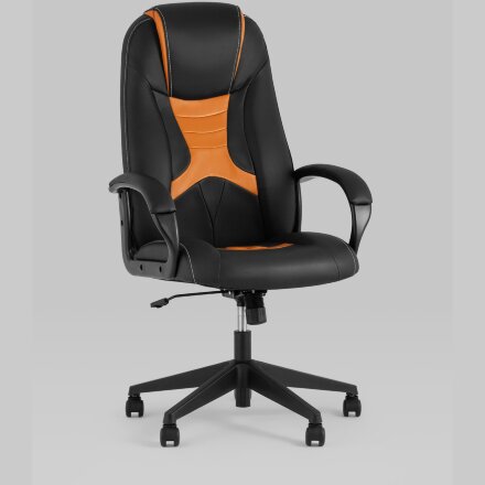 Кресло игровое TopChairs ST-CYBER 8 черный/оранжевый 