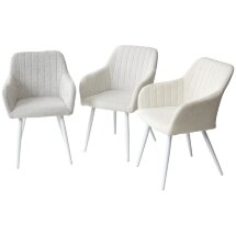 Стул BRANDY WZ2042-19 галечный серый фактурный велюр/ белый каркас М-City