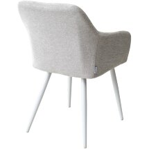 Стул BRANDY WZ2042-19 галечный серый фактурный велюр/ белый каркас М-City