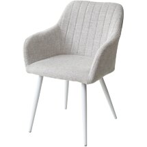 Стул BRANDY WZ2042-19 галечный серый фактурный велюр/ белый каркас М-City