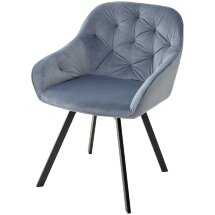 Стул GALE BLUVEL-06 BLUE поворот.360 град., велюр М-City