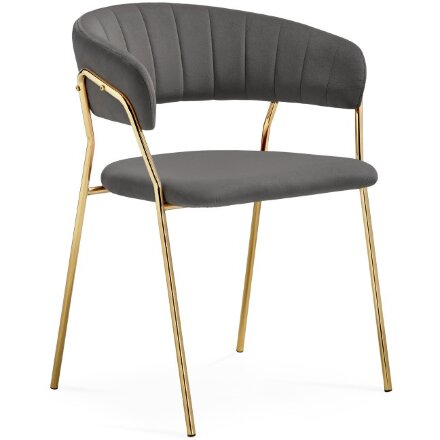 Стул на металлокаркасе Kamelia 1 dark gray / gold 