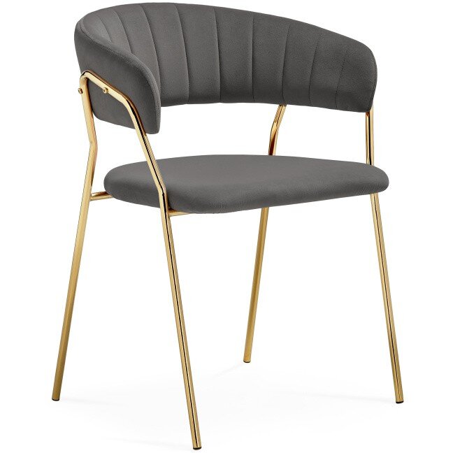 Стул на металлокаркасе Kamelia 1 dark gray / gold Стул на металлокаркасе Kamelia 1 dark gray / gold