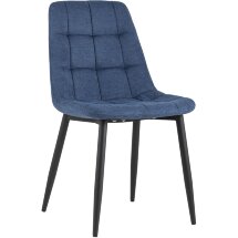 Стул Stool Group Канзас синий в мягкой тканевой обивке