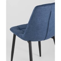 Стул Stool Group Канзас синий в мягкой тканевой обивке