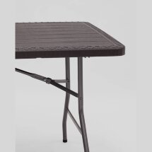 Стол складной чемодан пластиковый Stool Group Кейт 180 коричневый, стальной каркас, полиэтилен высокой плотности HDPE