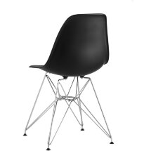 Стул Stool Group DSR черный, полипропилен, основание хромированный металл, ножки с резиновыми прокладками