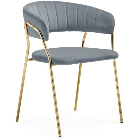 Стул на металлокаркасе Kamelia 1 gray / gold 